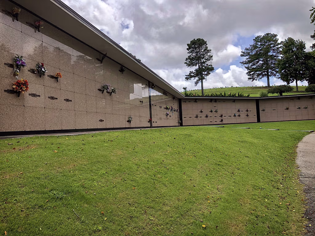 Above-ground mausoleum crypts available at Mount Harmony Memorial Gardens