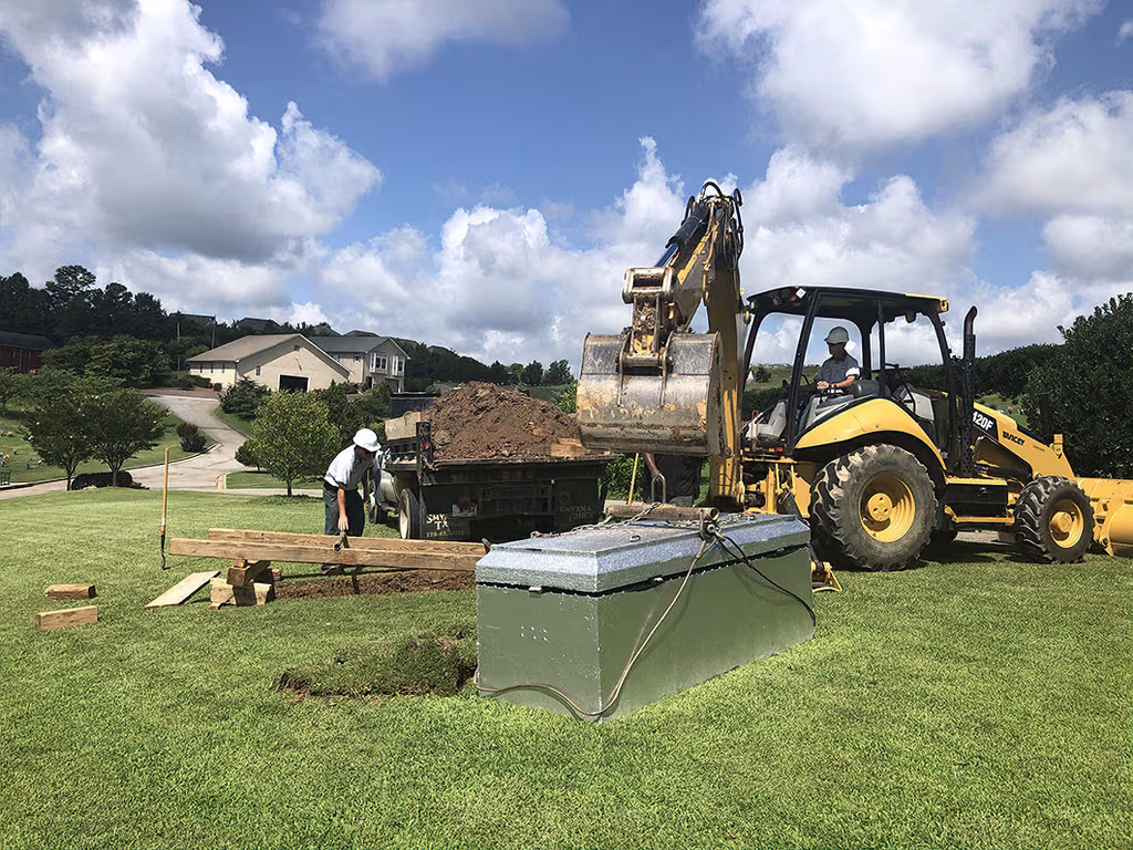 Mount Harmony Memorial Gardens cemetery crew providing grounds services